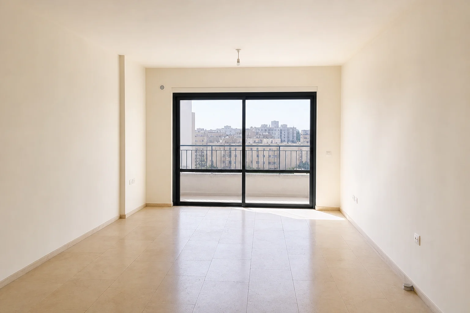 Empty living room to a warm home - before